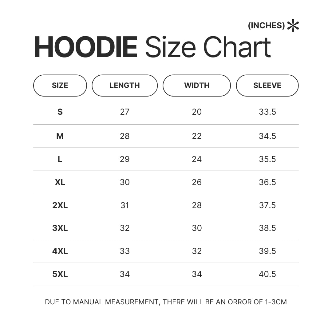 Hoodie Size Chart - Drake UK Shop
