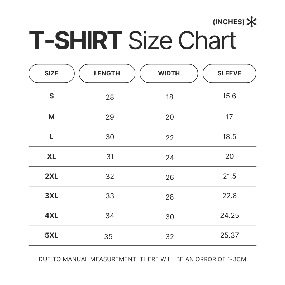 T shirt Size Chart - Drake UK Shop