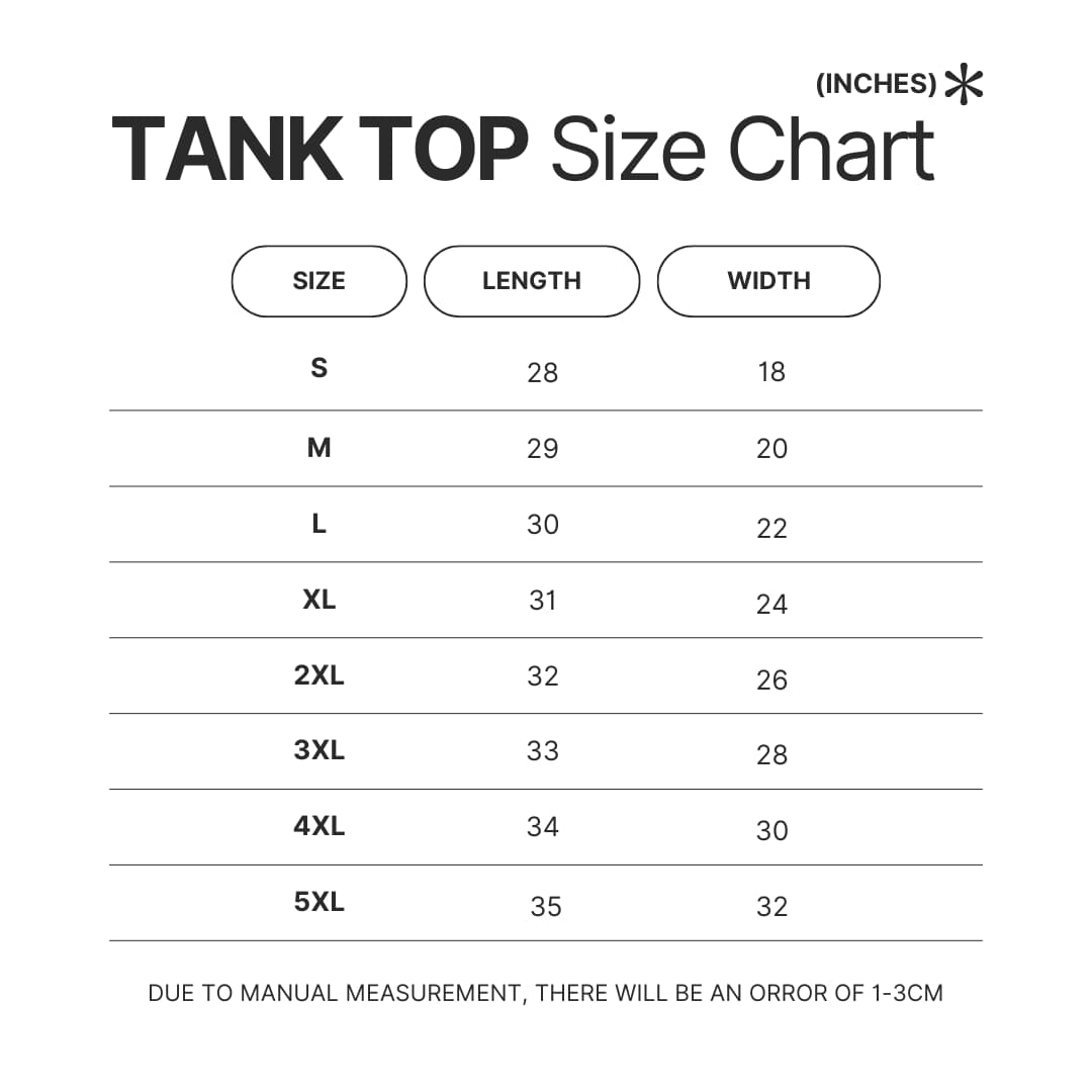 Tank Top Size Chart - Drake UK Shop
