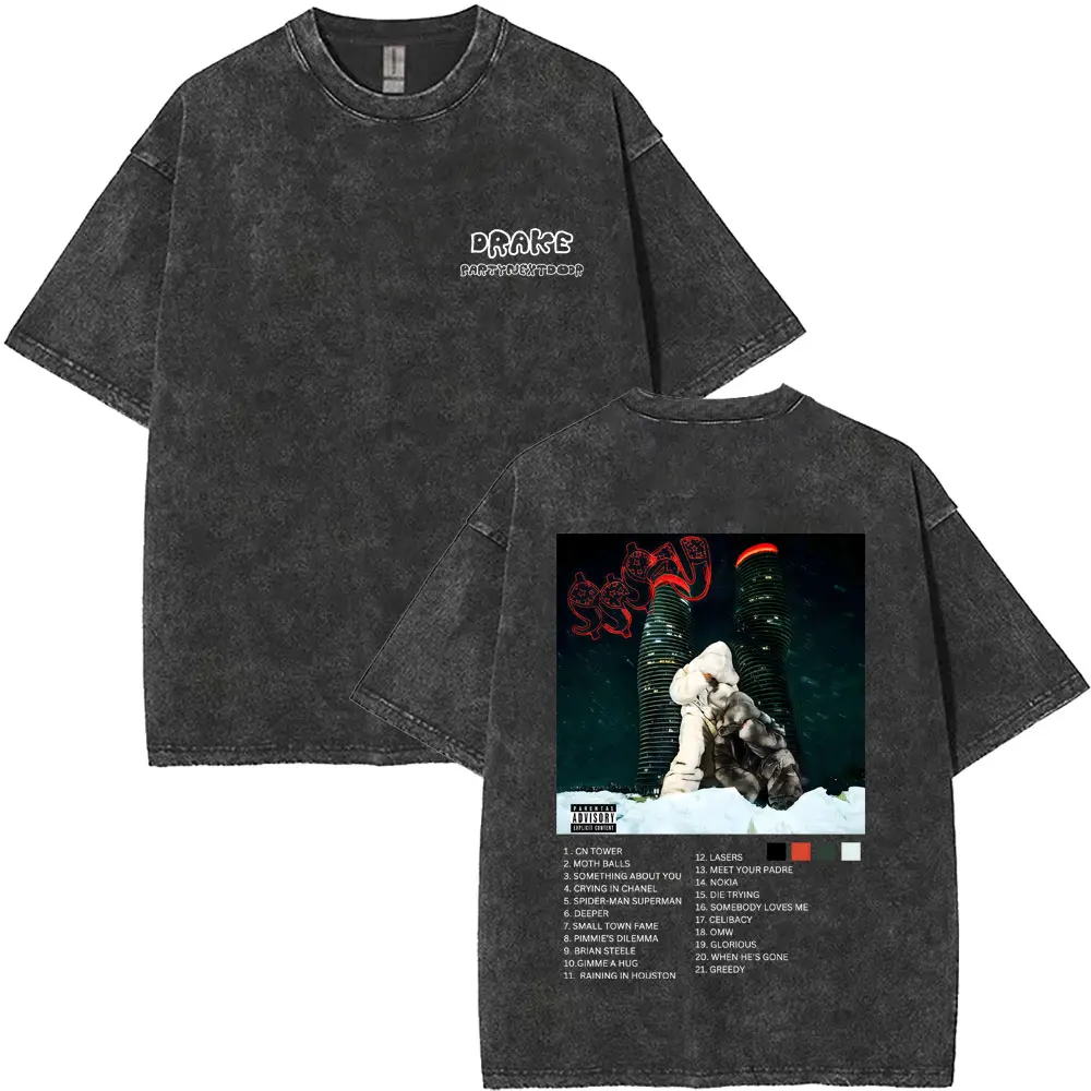 Rapper Drake Graphic Mineral Wash T-Shirt