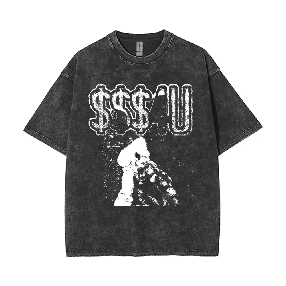 Drake Rapper Monochrome Mineral Wash T-Shirt