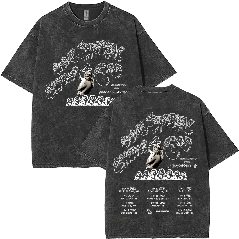 Rapper Drake Washed Mineral Wash T-Shirt