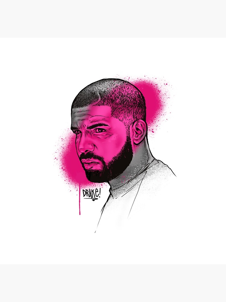 Drake Sketch Throw Pillow - Image 2