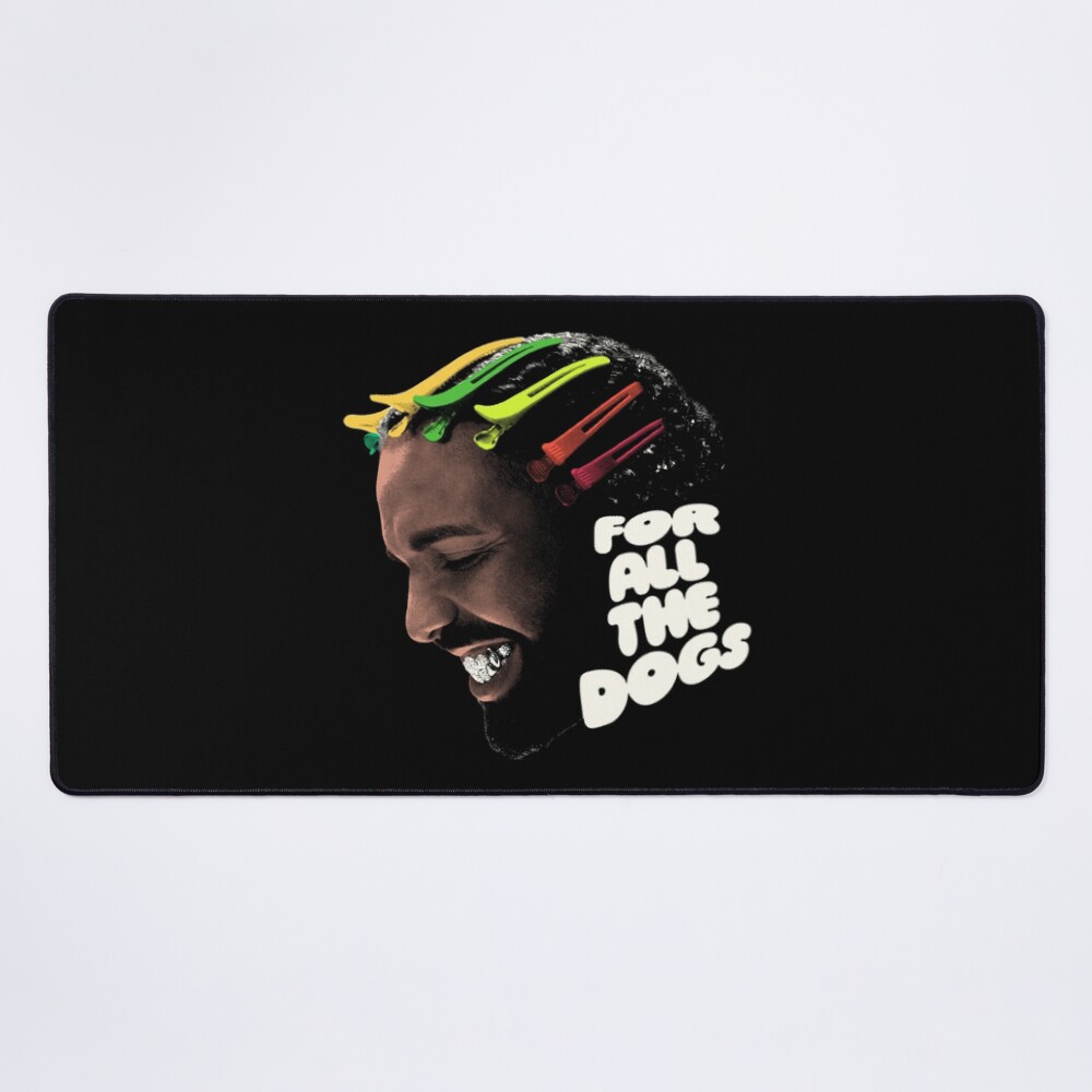 For All The Dogs Drake Head Mouse Pad
